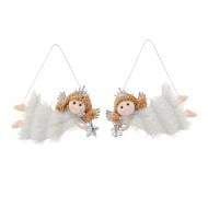 Подвеска Chomik Фея 13х7 см белая 7 см белый с серебристым