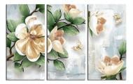 Картина модульная Золотая магнолия 3Д 120x80 см WallArt 54467-3.2