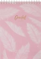 Книга для записей розовая Воздушное перо, 80 стр.