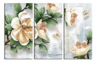 Картина модульная Золотая магнолия 3Д 180x120 см WallArt 54467-3.4