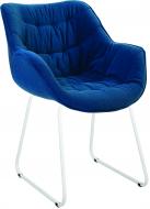 Стул обеденный Nowy Styl VENSAN CFS WHITE GD05 белый/синий