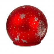 Фонарь новогодний Шар красный