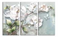 Картина модульная Перламутровые цветы 3Д 150x100 см WallArt 54470-3.3