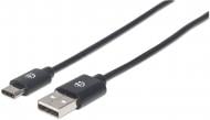 Кабель Manhattan Type-C – USB 2.0 3 м черный (354936)