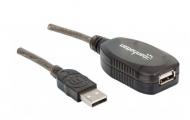 Кабель Manhattan USB Am – USB Af 10 м чорний (150248)