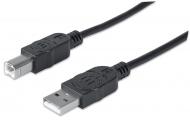 Кабель Manhattan USB Am – USB Bm 1,8 м чорний (333368)