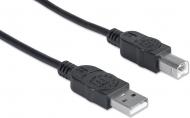 Кабель Manhattan USB Am – USB Bm 5 м чорний (337779)