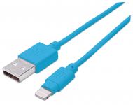 Кабель Manhattan USB Type-C – USB Type-C 1 м синій (394468)