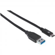 Кабель Manhattan USB Type-C – USB Type-C 1 м чорний (353373)