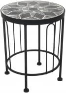 Подставка для цветов круглая с мозаикой JF232310-2 25х25x30 см черный/черный