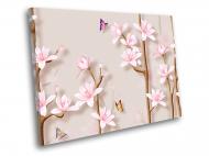 Картина Розовая магнолия 3Д 60x45 см WallArt 54472-1.2