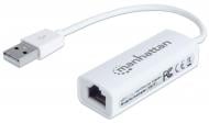 Перехідник Manhattan USB – Ethernet білий (506731)