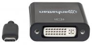 Перехідник Manhattan USB Type-C – DVI чорний (152051)