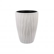 Горщик для квітів пластик Caro Slim круглий білий 20 л Form Plastic