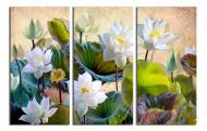 Картина модульная Цветущий лотос 180x120 см WallArt 54474-3.4