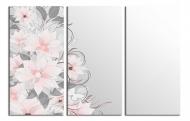 Картина модульная Розовые цветы 120x80 см WallArt 54475-3.2