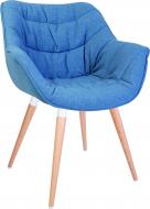 Стілець обідній з підлокітниками Nowy Styl VENSAN WOOD ALU БУК 1.007 KL 302 бук/синій