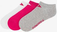 Носки Converse E751K-3012 р.39-42 белый/розовый/серый 3 шт.