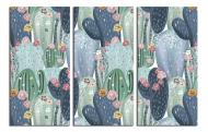 Картина модульная Кактусы 90x60 см WallArt 54476-3.1 Картина модульная Кактусы 90x60 см WallArt 54476-3.1