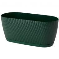 Горшок для цветов пластик Mika box 27 овальный зеленый мох 2,65 л Form Plastic