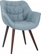 Стул обеденный с подлокотниками Nowy Styl VENSAN WOOD ANTR БУК 1.031 KL301 темно-коричневый/светло-серый