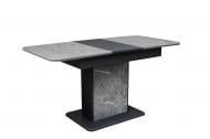 Стол обеденный 1100(1450)x700x740мм мрамор серый/серый Стол обеденный 1100(1450)x700x740мм мрамор серый/серый