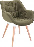 Стул обеденный с подлокотниками Nowy Styl VENSAN WOOD WHITE БУК 1.007 GD62 бук/капучино