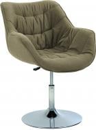 Стілець обідній з підлокітниками Nowy Styl VENSAN 1S CHROME GD62 хром/капучино