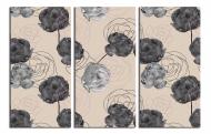 Картина модульная Темные розы 3Д 90x60 см WallArt 54479-3.1 Картина модульная Темные розы 3Д 90x60 см WallArt 54479-3.1