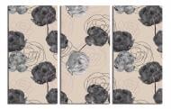 Картина модульная Темные розы 3Д 150x100 см WallArt 54479-3.3