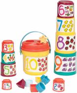 Игровой набор Battat Сортер-пирамидка 2 в 1 19 предметов