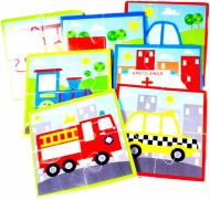 Игровой набор для ванной Meadow Kids пазлы Транспорт 24 детали MK 315