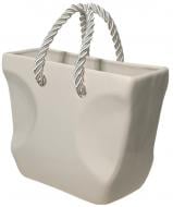 Ваза керамическая Kerama tato Сумка 16,5 см белая