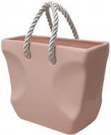 Ваза керамическая Kerama tato Сумка 16,5 см розовая Ваза керамическая Kerama tato Сумка 16,5 см розовая