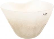 Ваза стеклянная Гутняр Handmade 18 см бежевая