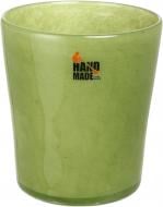 Ваза стеклянная Гутняр гутное стекло 15 см оливковый