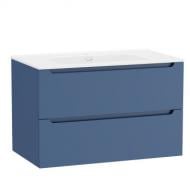 Тумба консольная Imprese VALTICE 90 см с умывальником, синий матовый