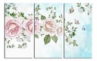 Картина модульная Изящные розы 180x120 см WallArt 54484-3.4
