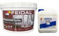 Краска силиконовая Feidal Wasserfall Farbe глубокий мат белая 10л + Почва Feidal Acryl-Tiefgrund 5 л 10 + 5 л