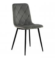 Стул Тея велюр темно-серый / черный