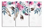Картина модульная Живописные цветы 180x120 см WallArt 54486-3.4