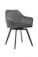 Стул Деметра велюр серый / черный