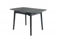 Стол обеденный Орион 900(1200)x750x760мм серый/черный матовый
