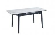 Стіл обідній Крон 1100(1400)x750x760мм вайт клауд/чорний