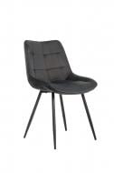 Стул Хлоя велюр серый / графит