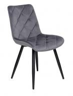 Стул Гермес велюр серый / черный