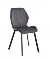 Стул Аура велюр серый / черный