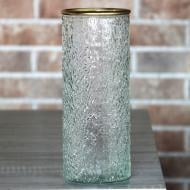 Ваза стеклянная Gulia 26 см прозрачная/с золотым ободком 80241109