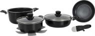 Набор посуды GIMEX Cookware Set induction 7 предметов Black (6977222)