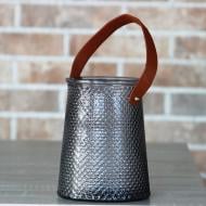 Ваза стеклянная Venera 16 см темно-серая 80241128